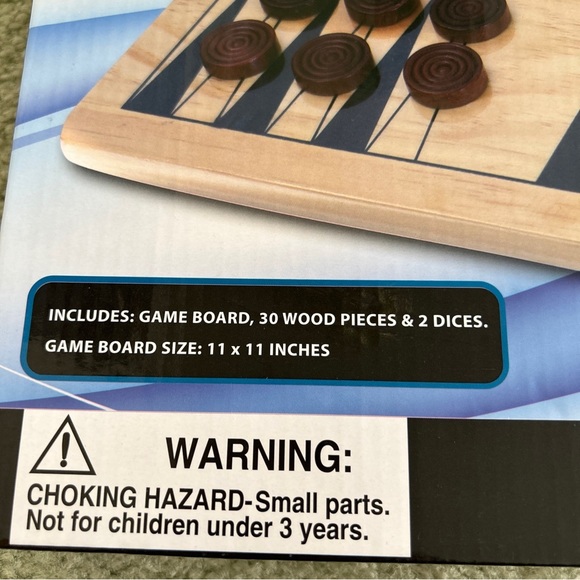 NEW Wood Backgammon Board Game - Picture 2 of 6